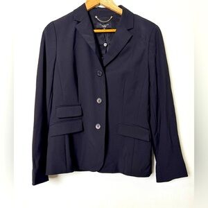 NWT Talbots 3 Button Wool Blend Black Blazer Women's Size 10 Petite